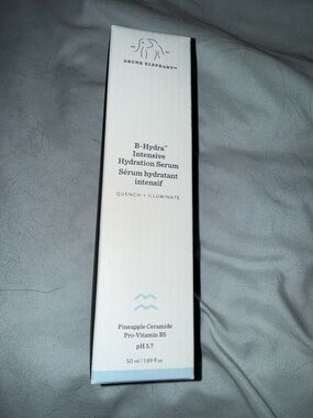 Drunk Elephant B-Hydra Intensive Hydration Serum — White & Light Blue Accents